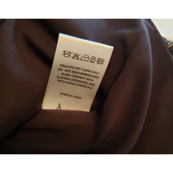 Saloni Celia C Leopard Print with Sequin Short Sleeves Mini Dress Size 10 - Picture 12 of 12